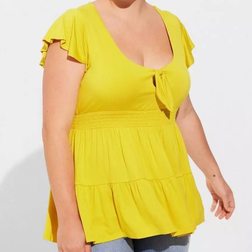 Super Soft By Torrid Tie Front Keyhole Babydoll